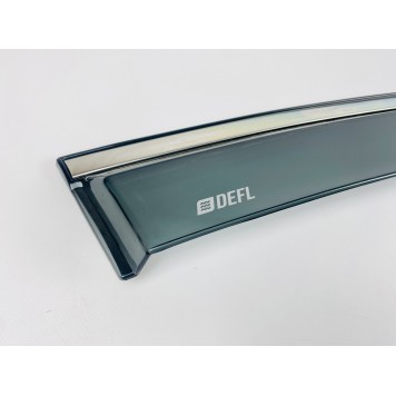 Дефлекторы окон Volvo XC60 2008-2018 с нерж. хром полоской-4